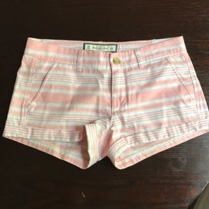 Pink and white Abercrombie shorts